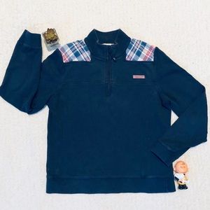 Vineyard Vines Dark Blue 1/4 Zip Shep Shirt Med